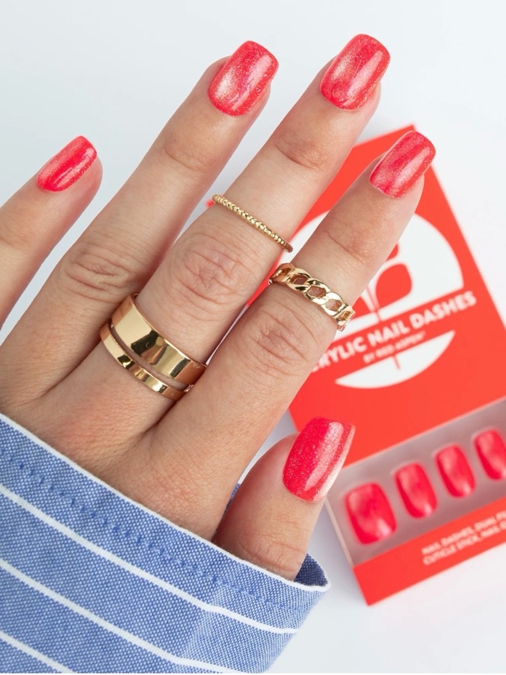 NEW Red Aspen nail dashes